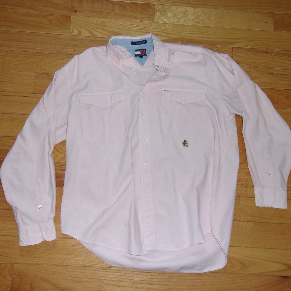 TOMMY HILFIGER MENS DRESS SHIRT SIZE L